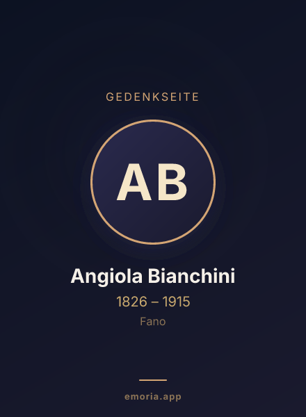 Gedenkportrait von Angiola Bianchini