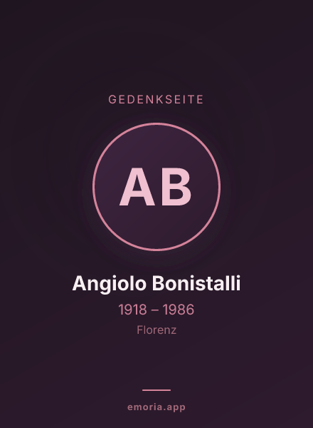 Gedenkportrait von Angiolo Bonistalli