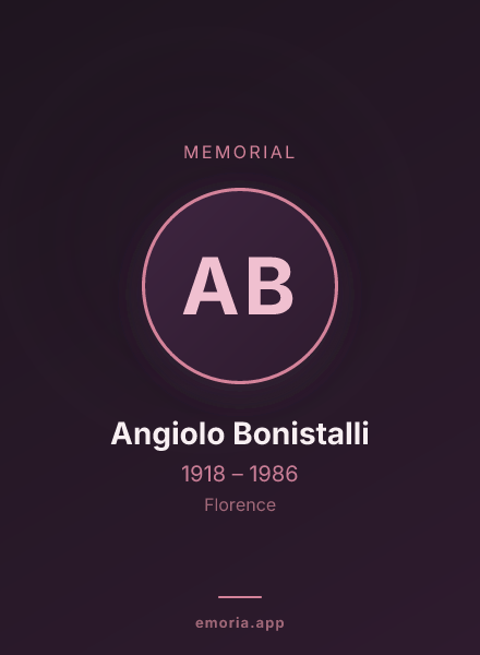 Memorial portrait of Angiolo Bonistalli