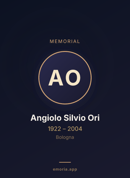 Memorial portrait of Angiolo Silvio Ori
