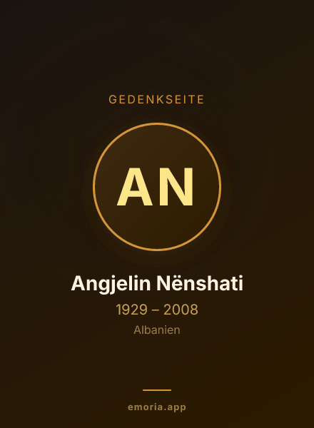 Gedenkportrait von Angjelin Nënshati