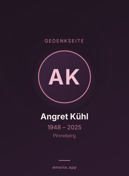 Gedenkportrait von Angret Kühl