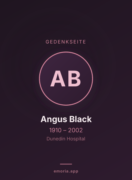 Gedenkportrait von Angus Black