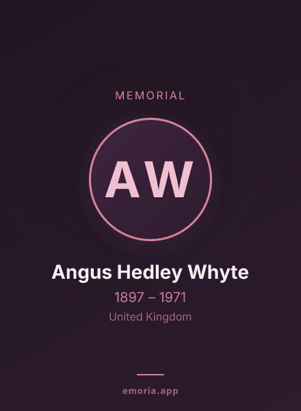 Memorial portrait of Angus Hedley Whyte