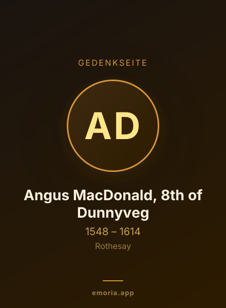 Gedenkportrait von Angus MacDonald, 8th of Dunnyveg
