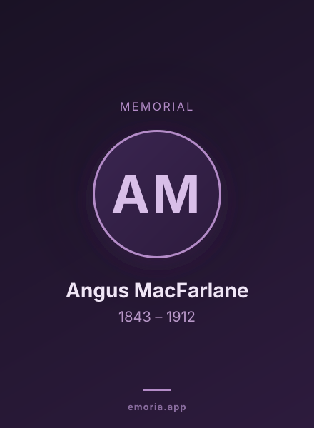Memorial portrait of Angus MacFarlane