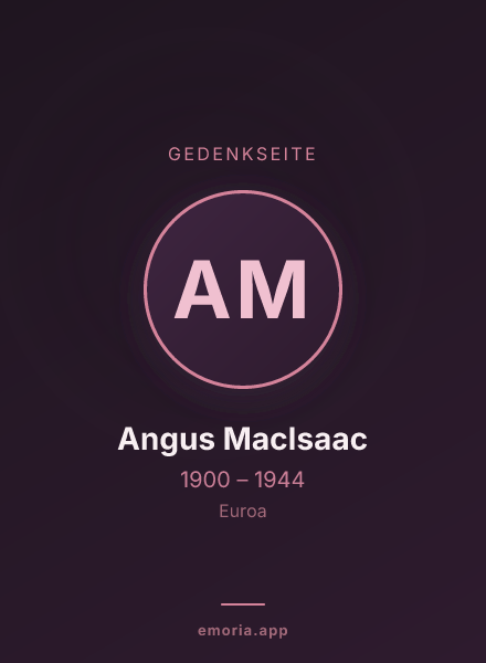 Gedenkportrait von Angus MacIsaac