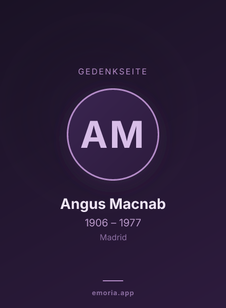 Gedenkportrait von Angus Macnab