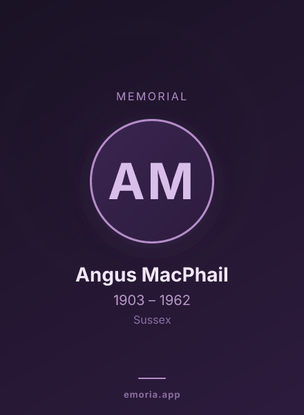Memorial portrait of Angus MacPhail