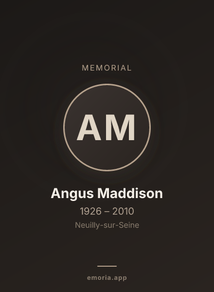 Memorial portrait of Angus Maddison