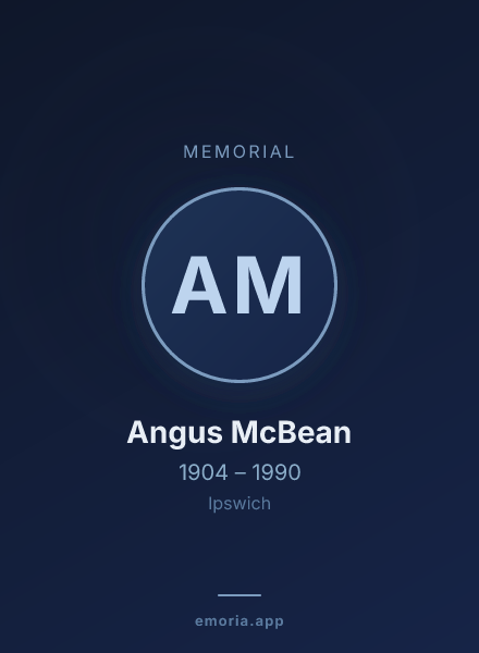 Memorial portrait of Angus McBean