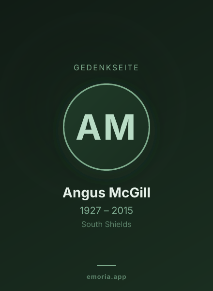 Gedenkportrait von Angus McGill