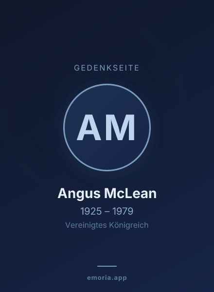 Gedenkportrait von Angus McLean