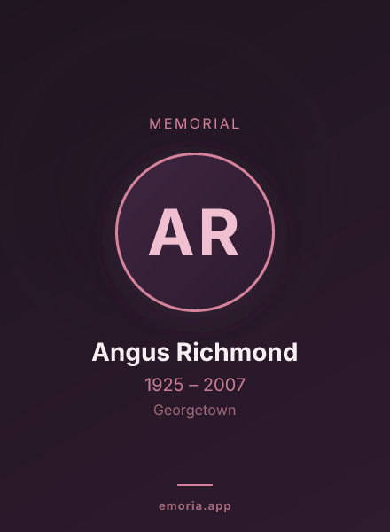 Memorial portrait of Angus Richmond