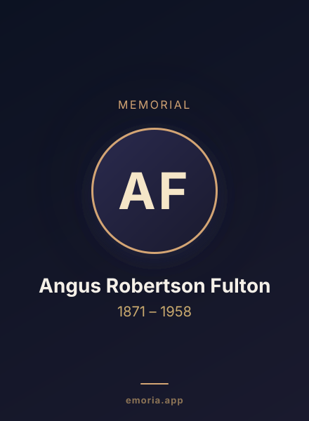 Memorial portrait of Angus Robertson Fulton