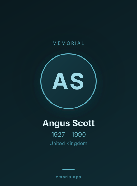 Memorial portrait of Angus Scott