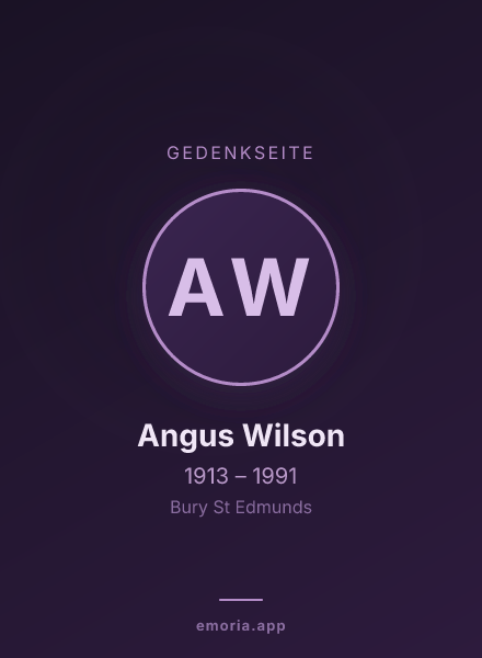 Gedenkportrait von Angus Wilson