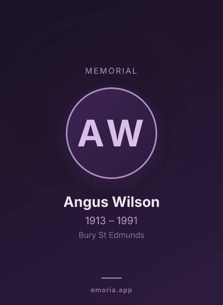 Memorial portrait of Angus Wilson