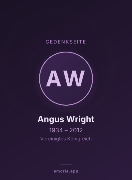 Gedenkportrait von Angus Wright