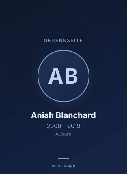 Gedenkportrait von Aniah Blanchard