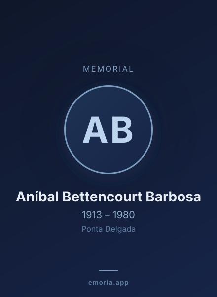 Memorial portrait of Aníbal Bettencourt Barbosa