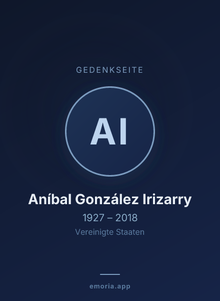 Gedenkportrait von Aníbal González Irizarry