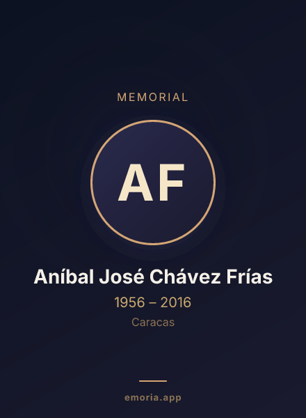 Memorial portrait of Aníbal José Chávez Frías