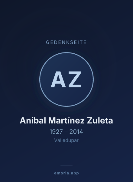 Gedenkportrait von Aníbal Martínez Zuleta