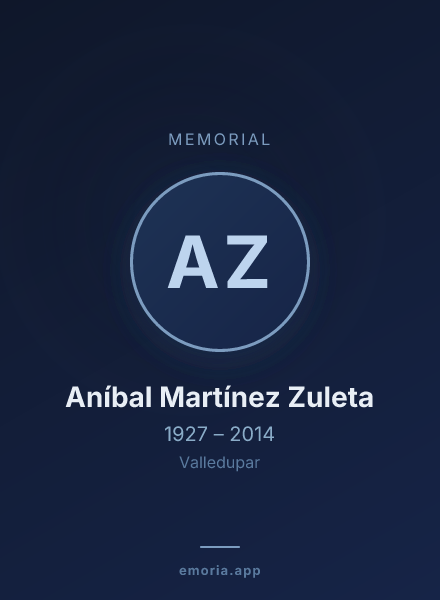 Memorial portrait of Aníbal Martínez Zuleta