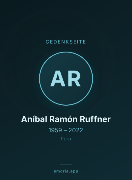 Gedenkportrait von Aníbal Ramón Ruffner