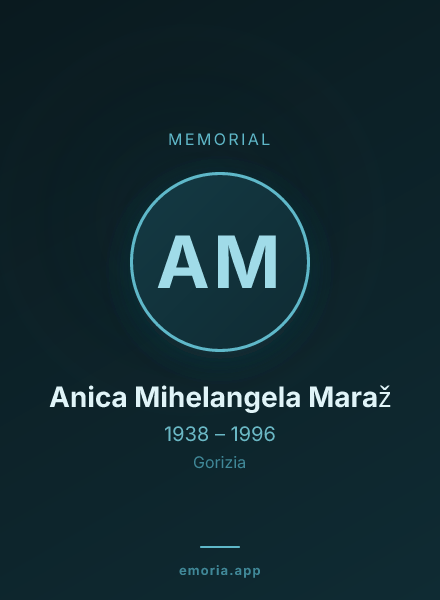 Memorial portrait of Anica Mihelangela Maraž