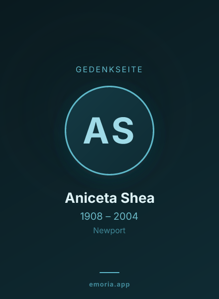 Gedenkportrait von Aniceta Shea
