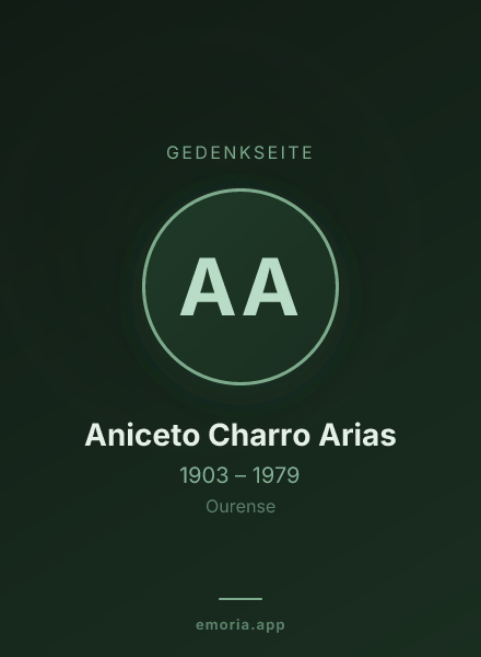 Gedenkportrait von Aniceto Charro Arias