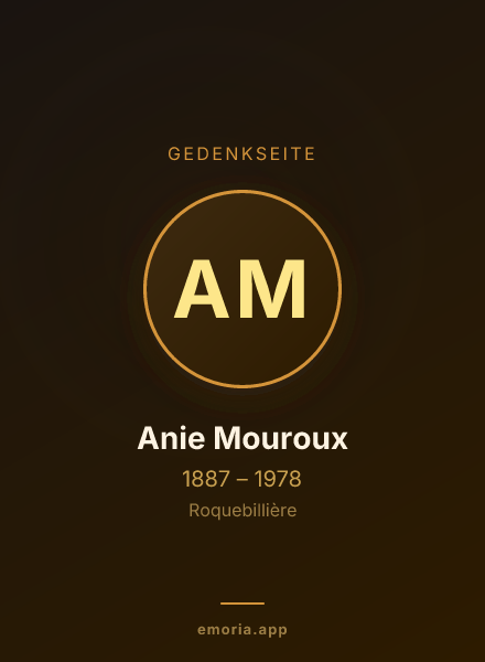 Gedenkportrait von Anie Mouroux