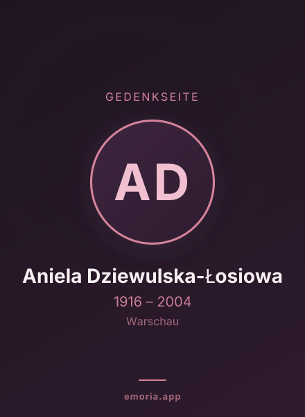 Gedenkportrait von Aniela Dziewulska-Łosiowa