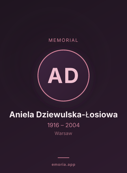 Memorial portrait of Aniela Dziewulska-Łosiowa
