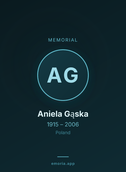 Memorial portrait of Aniela Gąska