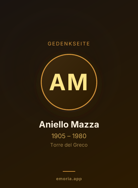Gedenkportrait von Aniello Mazza