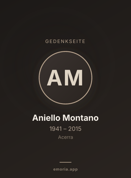 Gedenkportrait von Aniello Montano