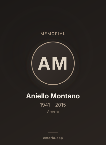 Memorial portrait of Aniello Montano