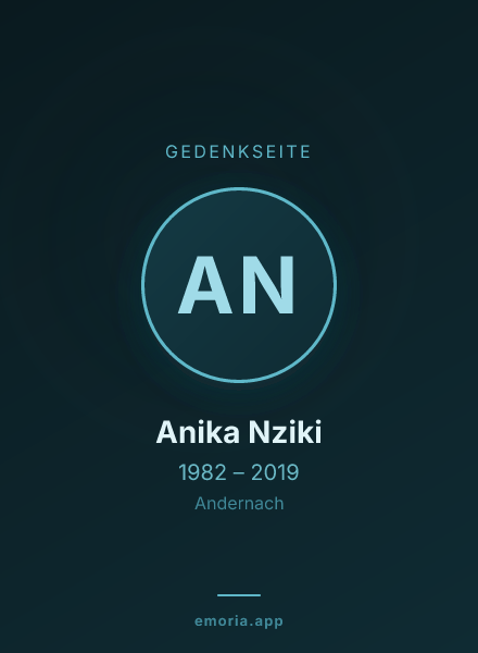 Gedenkportrait von Anika Nziki