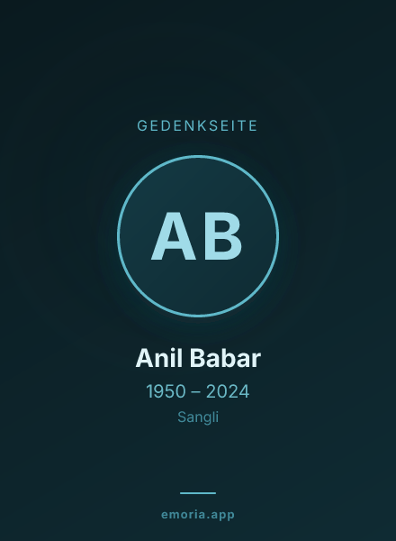 Gedenkportrait von Anil Babar
