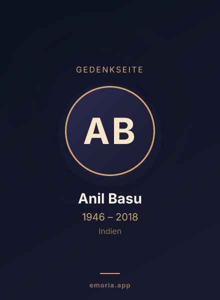 Gedenkportrait von Anil Basu