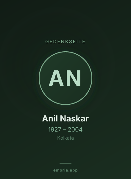 Gedenkportrait von Anil Naskar