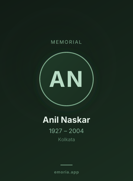 Memorial portrait of Anil Naskar