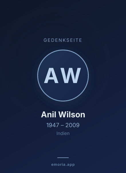 Gedenkportrait von Anil Wilson