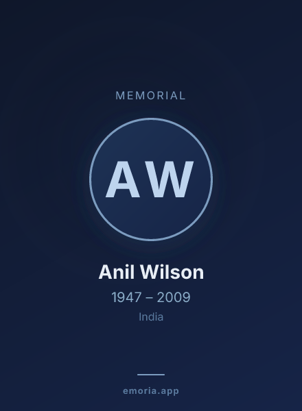 Memorial portrait of Anil Wilson