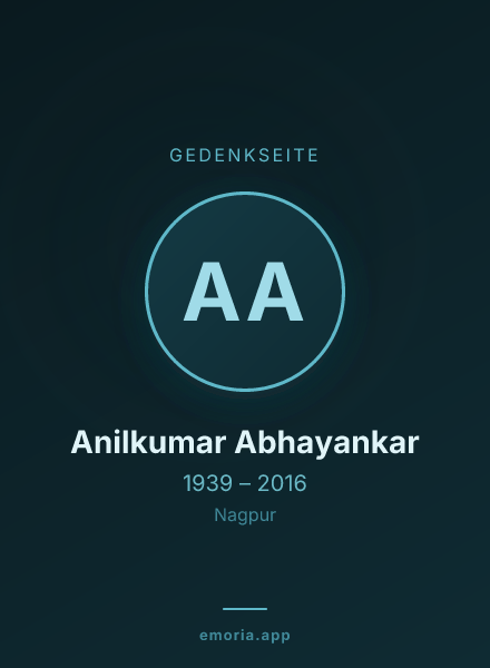 Gedenkportrait von Anilkumar Abhayankar