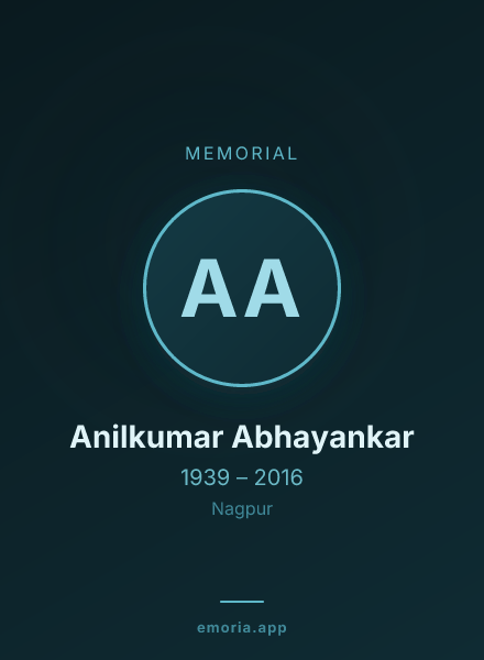 Memorial portrait of Anilkumar Abhayankar