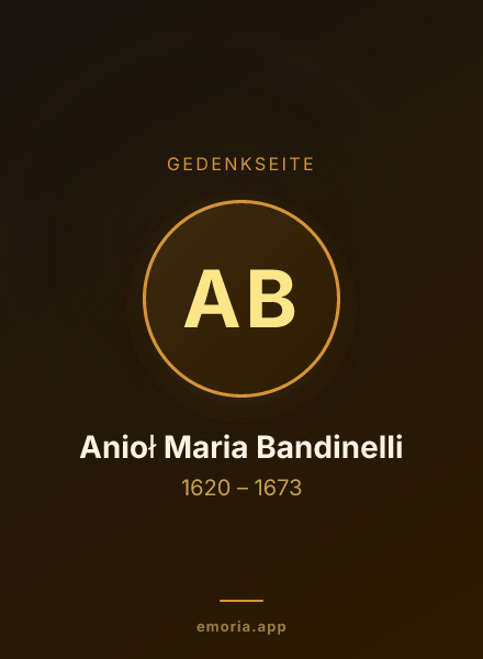 Gedenkportrait von Anioł Maria Bandinelli